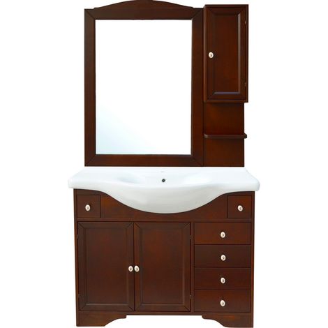 Mobile bagno monique con lavello integrato e specchio 105 cm 105