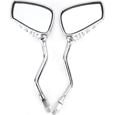 2x Rétroviseur Moto Main Squelette Griffe Latéral Miroir Arrière Moto Électroplaqué (1/5)