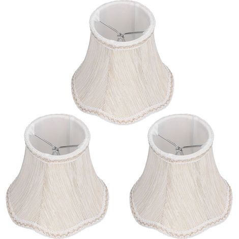 Abat-jour d'intérieur en tissu à Clip, ampoule E14, accessoire d'abat-jour de lustre pour usage domestique et hôtelier, 3 pièces (1/5)