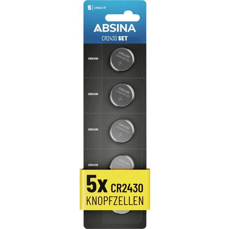 Absina Pile bouton CR 2430 3 V 5 pc(s) lithium (1/2)