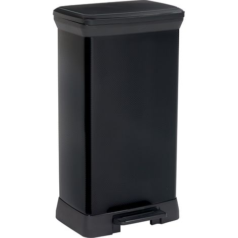 Curver Deco bin 50L Pedal-Abfalleimer, 39 x 29 x 73 cm, Schwarz (187178) (1/5)