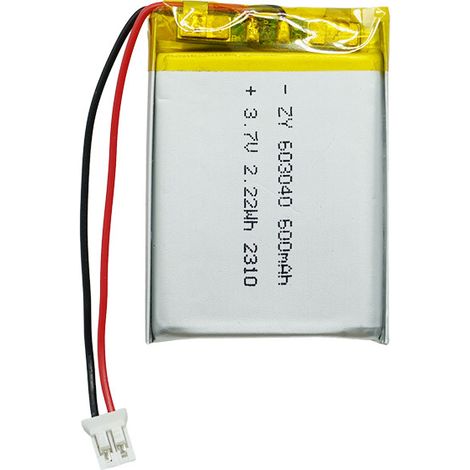 603040 Polymer-Lithium-Akku, 600 mAh, 3,7 V, wiederaufladbar, Bluetooth-Lautsprecherakku mit langer Akkulaufzeit. (1/5)