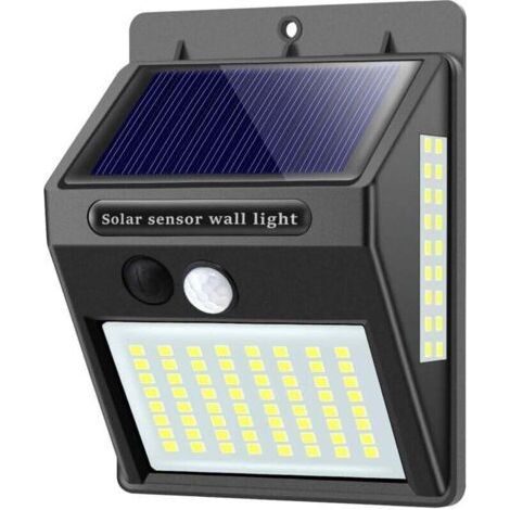 Green Mobility-Lampe solaire extérieure avec détecteur de mouvement, 100 LED haute qualité - 1000 lumens, batterie 1200 mAh, étanche, pour jardin - 1 pièce (1/4)