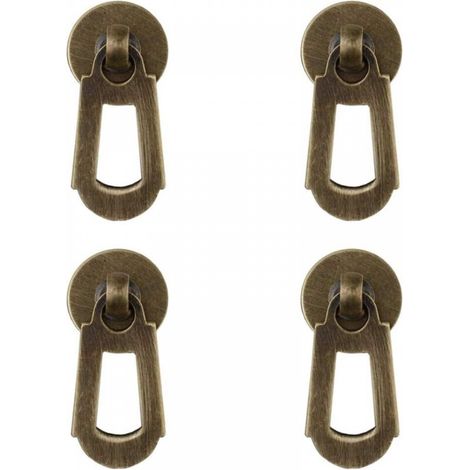 Lot de 4 petites poignées de tiroir, de fenêtre, de boîte à bijoux, de porte d'armoire, de style chinois (1/5)