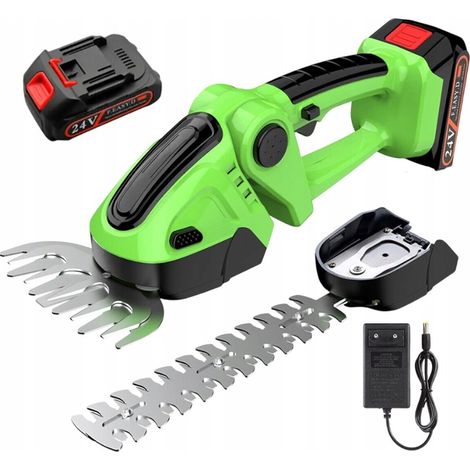 Taille-haies électrique 24V - longueur de coupe 16cm, pas de la lame 7.5cm - Avec batteries et un chargeur (1/5)