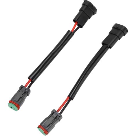 2pcs Adaptateur Faisceau Étanche Convertisseur DT Femelle vers H11 Mâle pour Barre LED Projecteur (1/5)