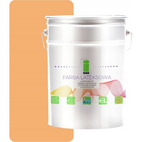 Peinture murale latex orange miel pour intérieur 10L Pologne (1/5)