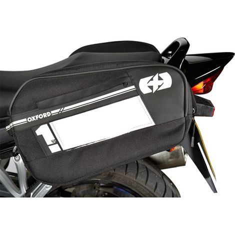Sacoches latérales Oxford F1 45L noires étanches universelles pour moto