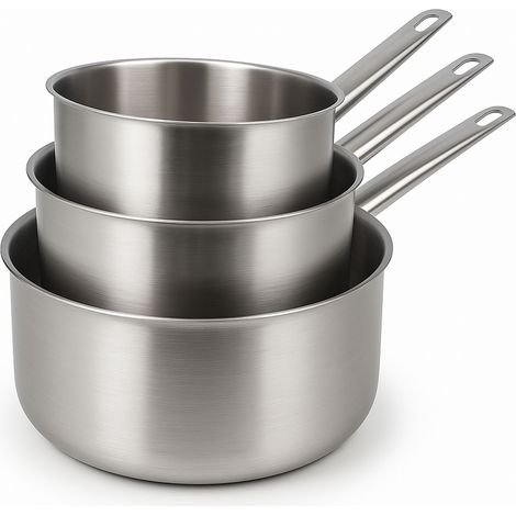 Set de 3 casseroles en inox, PROFESSIONNEL (1/2)