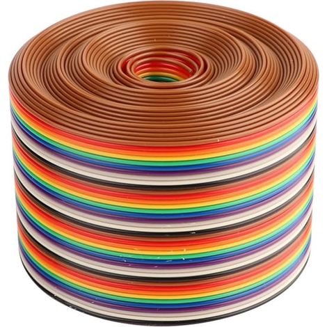 Câble plat arc-en-ciel multicolore 40P - Pas de 1,27 mm, largeur de 2 pouces (5 mètres) (1/5)
