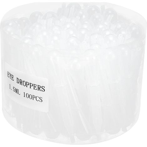 Packung mit 100 Dosierpipetten à 1,5 ml für Flüssigkeitstransfer und Airbrush-Malerei, Künstlerzubehör (1/5)