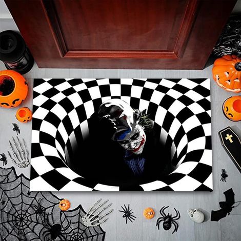 Paillasson d'halloween, Horreur Paillasson Exterieur Entree, 3D Stéréo Vision Tapis Entree Interieur, Paillasson Interieur Entree, Tapis de Porte pour Décoration d'halloween 40 x 60cm (1/5)