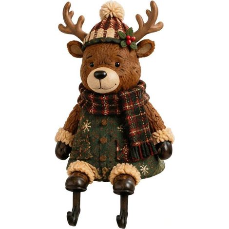 Creative New Christmas Stocking Hanger/Storage Rack/Resin Craft/Christmas Tree Decoration - Reindeer -