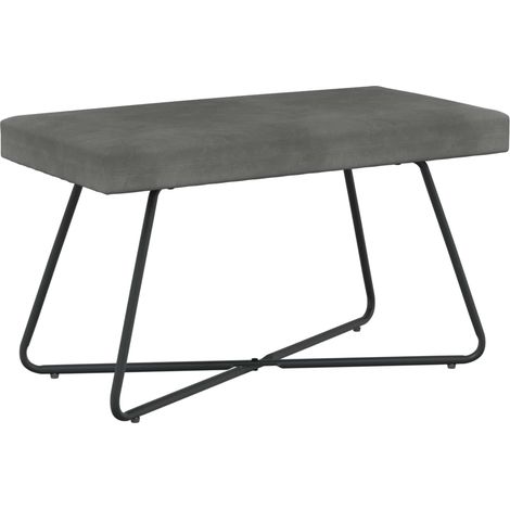 Bench Plain Dark Grey 80 x 40 x 45 cm Velvet vidaXL