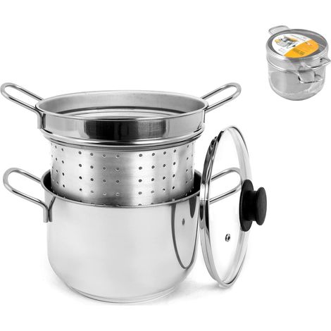 Royal Norfolk Cuocipasta Inox, con Coperchio, 20cm