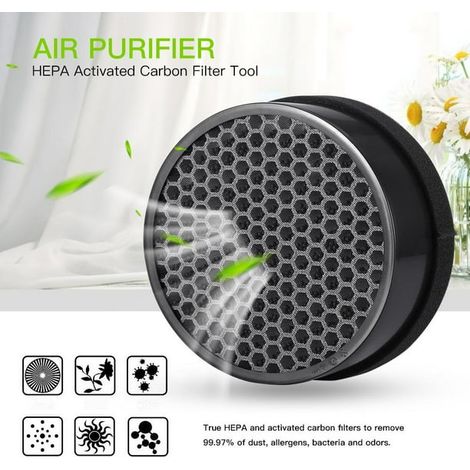 Filtre HEPA à charbon actif pour purificateur d'air LEVOIT LV-H132, pièce de remplacement, accessoire de purification, compatible avec modèle LV-H132, kit de filtration, 1 pièce, blanc (1/5)
