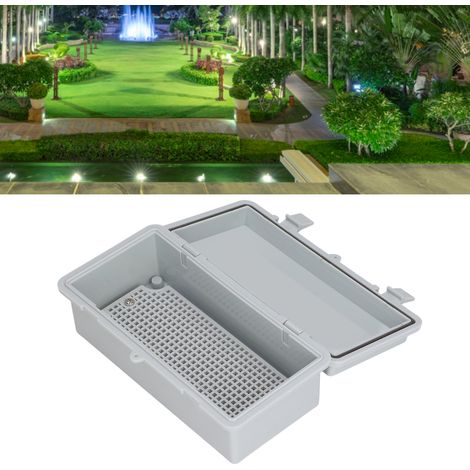 Boîtier électrique étanche extérieur avec charnière et clip de fixation, 20 x 10 x 7 cm, indice de protection IP67, boîtier de jonction universel pour bricolage, en plastique ABS gris. (1/5)