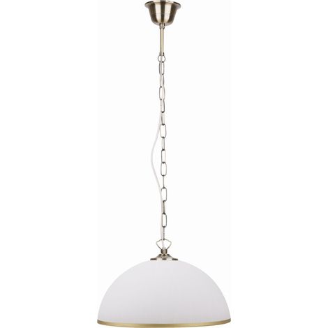 Suspension Candellux Sugar Ø30 verre blanc doré E27 (1/3)