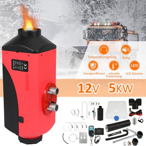 Randaco Riscaldatore diesel 12V 5KW riscaldatore d'aria con silenziatore e interruttore LCD schermo Kit completo per camion RV barche (1/5)