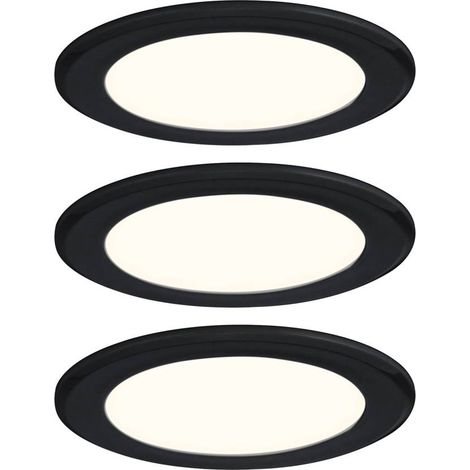 Paulmann Deckeneinbauleuchtenset schwarz 65 mm LED Spots (1/5)