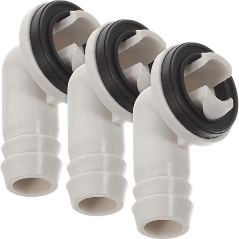 (3 Stück) 15-mm-Kondenswasserablaufschlauchverbinder, Winkelstück mit auslaufsicherem Gummiringadapter (1/5)
