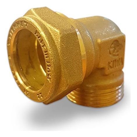 Raccordo curvo a compressione a battuta piana M, varie filettature 18 x 3/4" (1/3)