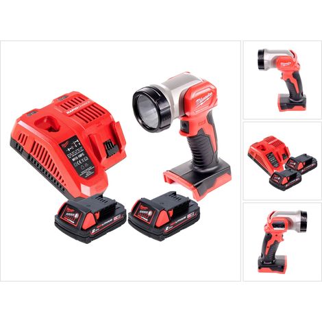 Milwaukee M18 TLED Akku Leuchte LED + 2x Akku 2,0 Ah + Ladegerät