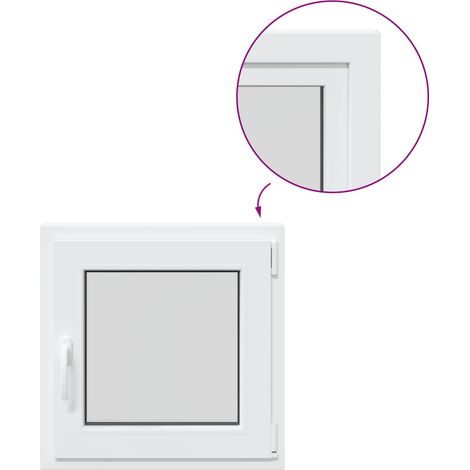 Ventana de sótano RISOR 55 x 55 cm PVC y vidrio vidaXL (1/5)