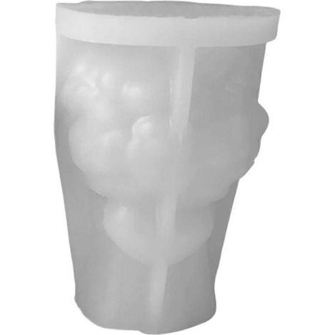 Moule en silicone pour bougie rose en forme de cœur 3D avec nœud et bouquet de roses