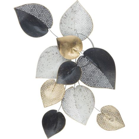Décoration Murale en Métal "Demi-Feuille" 62cm Multicolore (1/5)