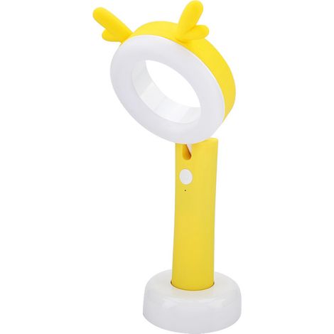 Lampe LED rechargeable USB pliable, éclairage de bureau jaune, portable et légère pour lecture et étude. (1/5)