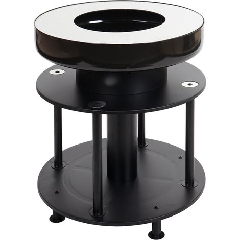 Barbecue BBQ braciere griglia HHG-864 acciaio inox smalto 67x56x56cm nero (1/5)