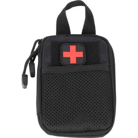 Sac à ceinture noir portable extérieur multifonction trousse médicale d'urgence mini sacoche accessoire (1/5)