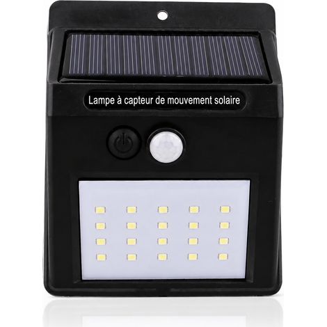 Applique murale solaire LED extérieure 20 LED simple face 3 modes batterie 400 20led 400 14 × 6 × 10 cm 500 g – Livraison gratuite