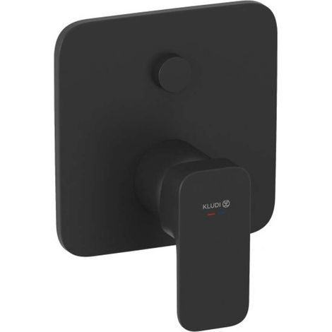 Kludi Renon - Grifo empotrado para 2 dispositivos, negro mate 427593975