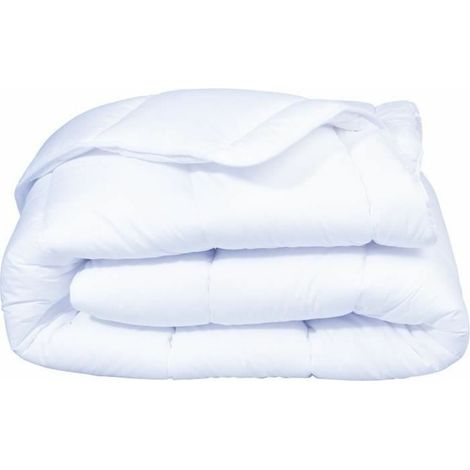 Couette Victoria 240x260 cm - DODO - temperée - garnissage 100% Polyester - 2 personnes - blanc (1/5)