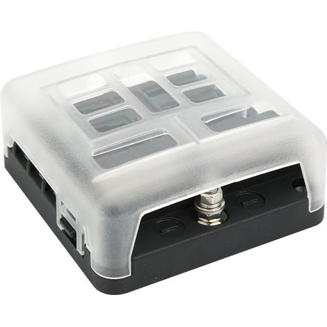 6-fach Sicherungskasten für Auto und Boot, Stromverteilung, Flachsicherungshalter, Blockpanel, 12 V–32 V (1/5)