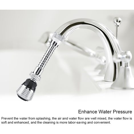 Flexible Mischbatterie mit Turbostrahl und Spar-Luftsprudler, Wassersparvorrichtung für Spülbecken, Wasserhahnbrause, einstellbarer Wassersparer. (1/5)