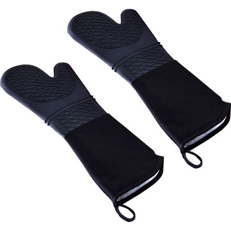 1 paire - Gants de cuisine en silicone extensibles - ondulés (1/5)
