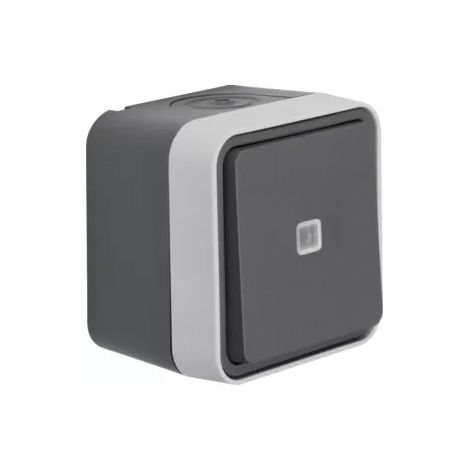 Berker 30763525 Wechselschalter beleuchtet AP W.1 grau (1/2)