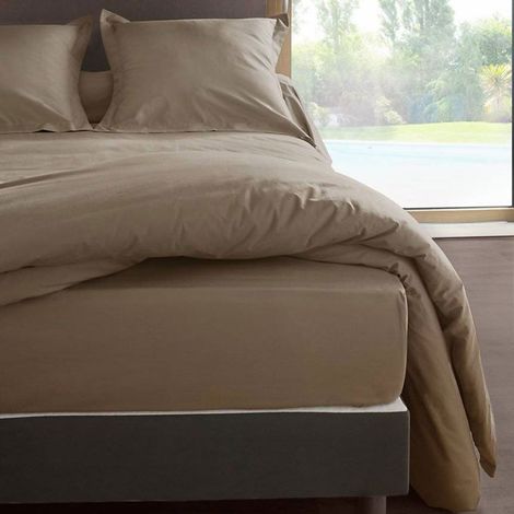 Drap housse Loutre en percale de coton 180 cm (1/2)