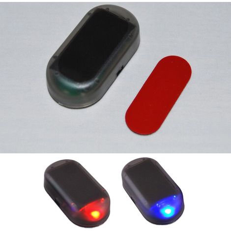 Alarme factice solaire pour voiture, avertissement antivol, voyant de sécurité clignotant à LED (1/5)