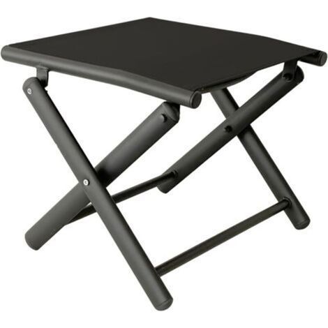 Repose-pieds de jardin - Pliable - En métal résistant aux intempéries - Meubles de jardin résistants aux intempéries - Anthracite/noir (1/5)
