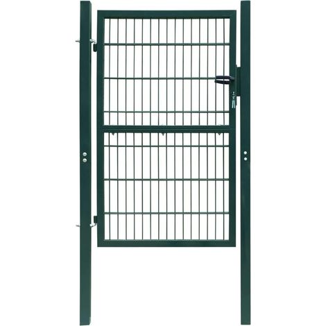 Puerta de valla 2D (individual) Verde 100x120 cm vidaXL (1/2)