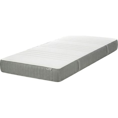 Colchón de espuma viscoelástica medio con funda extraíble de poliéster con cremallera blanco 90 x 200 cm Cheer
