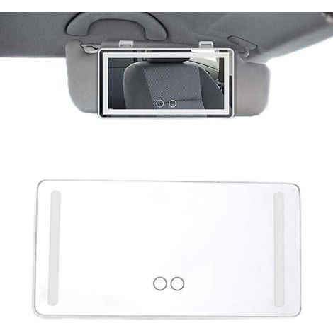 Miroir de pare-soleil de voiture USB avec écran tactile et éclairage LED blanc (1/4)