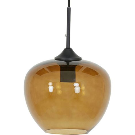 Light & Living - lámpara colgante - Mayson - ámbar - vidrio - Ø (1/4)