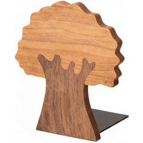 Support de livre en bois à largeur réglable serre-livres en bois robustes butée de livre en bois (1/5)