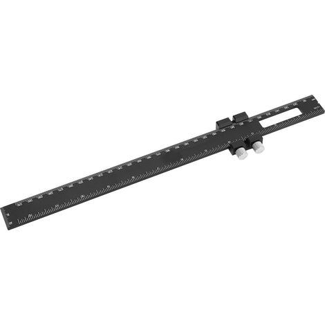Règle d'équerre en aluminium pour menuiserie, butée coulissante réglable, outil de traçage et marquage, échelle métrique/pouce, 30 cm (1/5)