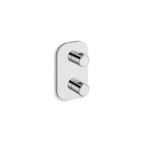 Facade thermostatique douche encastré NEW DAY Chromé (2 sorties) - Cristina Ondyna XE85251 (1/3)